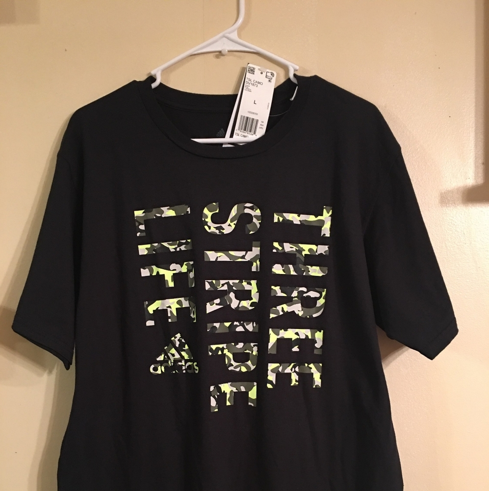 Adidas three stripe life tshirt